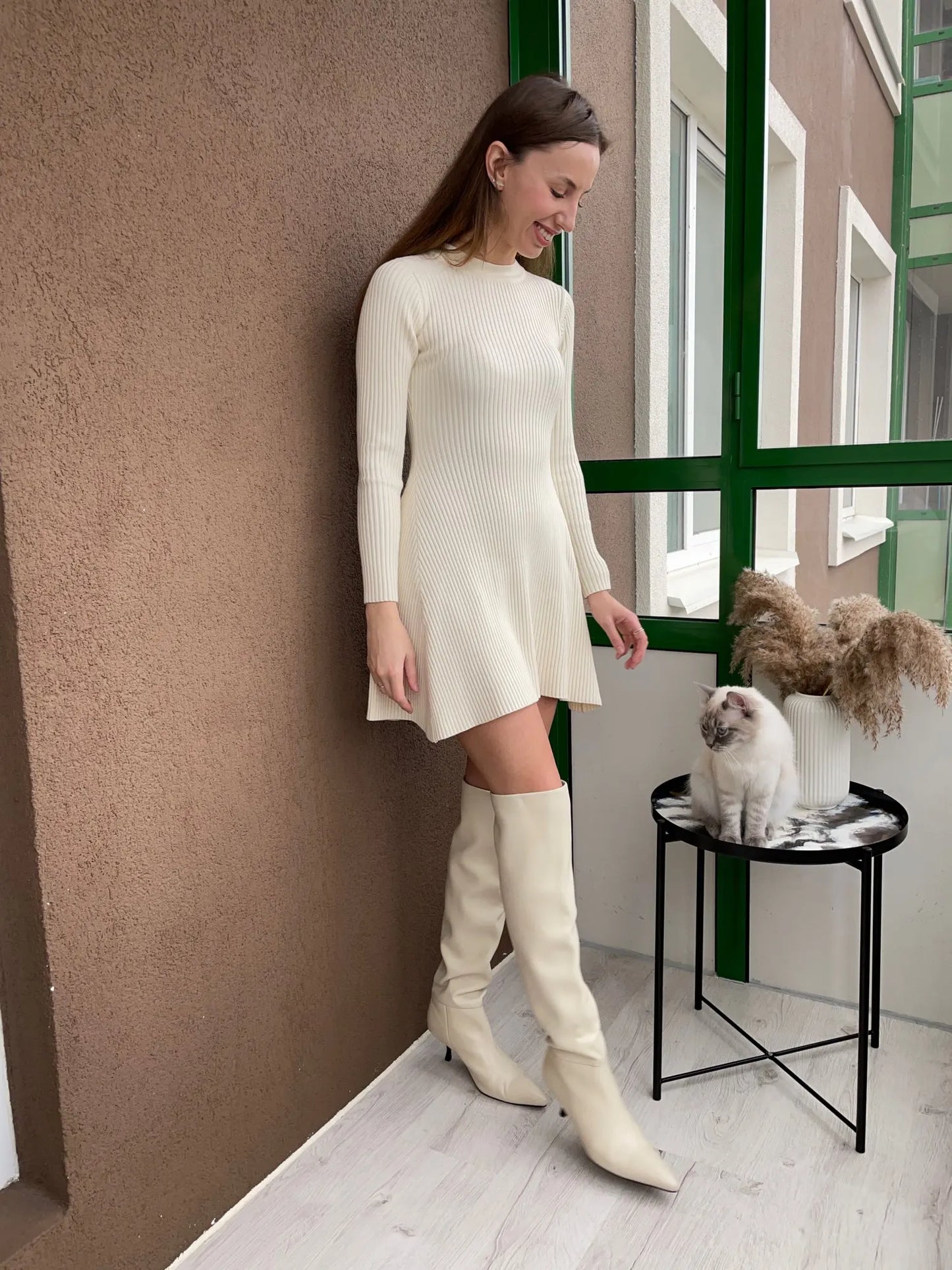 Basic autumn winter short thick sweater dress elegant knit dress women slim mini dress Female chic knit sexy dress