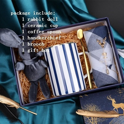 Gift Box Ceramic cup handkerchief brooch - GigaWorldStore