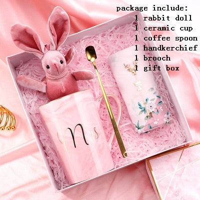 Gift Box Ceramic cup handkerchief brooch - GigaWorldStore