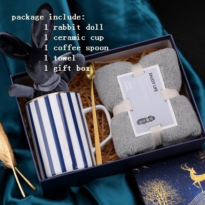 Gift Box Ceramic cup handkerchief brooch - GigaWorldStore