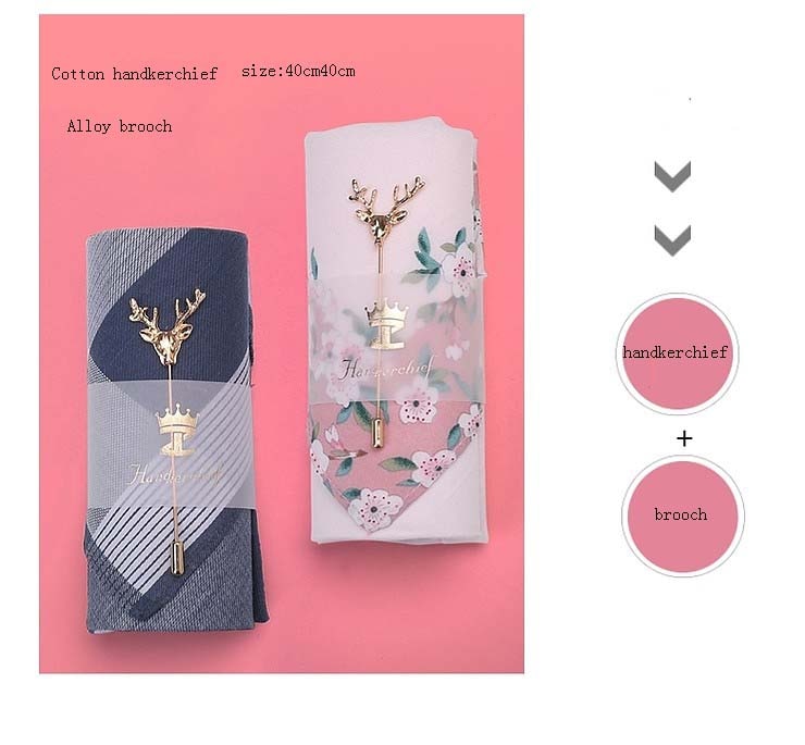 Gift Box Ceramic cup handkerchief brooch - GigaWorldStore