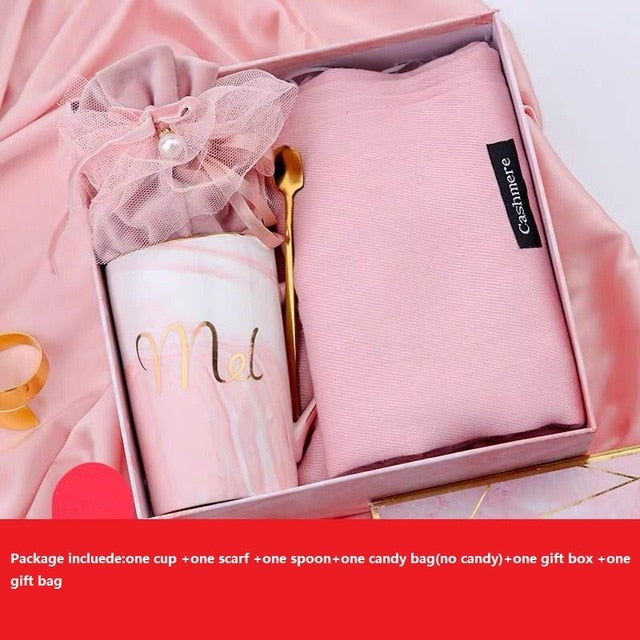 Gift Box Ceramic cup handkerchief brooch - GigaWorldStore