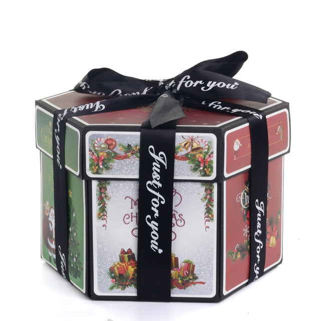Hexagon Surprise Explosion Box Handmade Scrapbook Photo Album Gift Box - GigaWorldStore
