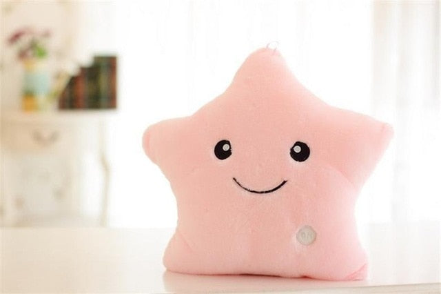 Luminous Pillow Soft Stuffed Plush Glowing Colorful Stars Cushion - GigaWorldStore