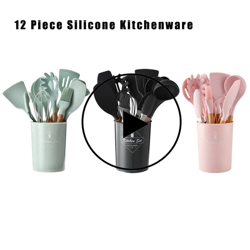 Silicone Cooking Tools Set Premium Silicone Kitchen Cooking Utensils