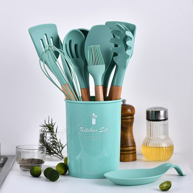 Silicone Cooking Tools Set Premium Silicone Kitchen Cooking Utensils