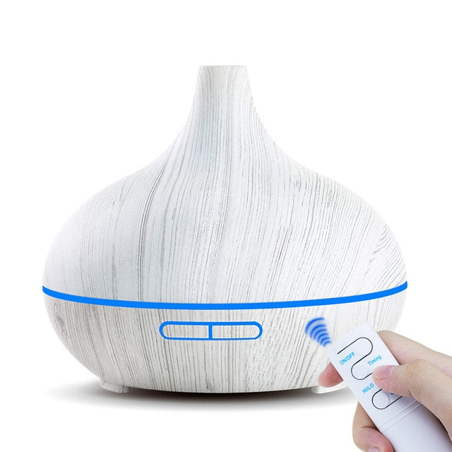 Difusor de aceite esencial de 550ml, humidificador de aire aromático a control remoto, máquina de niebla ultrasónica eléctrica de aromaterapia para casa