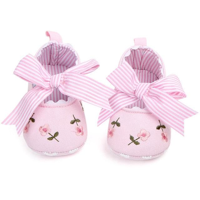 Baby Girl Shoes White Lace Floral Embroidered Soft Shoes Prewalker Walking Toddler Kids Shoes First Walker