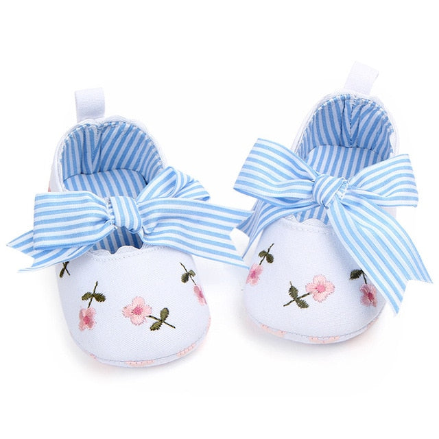 Baby Girl Shoes White Lace Floral Embroidered Soft Shoes Prewalker Walking Toddler Kids Shoes First Walker