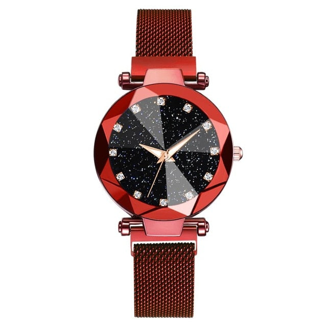 Luxury Women Watches - Magnetic Starry Sky Clock