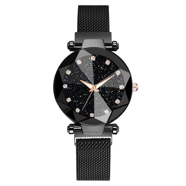 Luxury Women Watches - Magnetic Starry Sky Clock