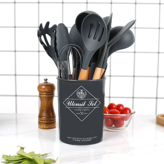 Silicone Cooking Tools Set Premium Silicone Kitchen Cooking Utensils