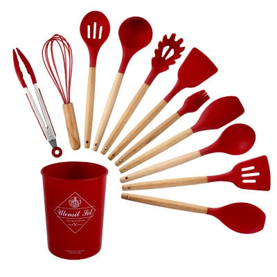 Silicone Cooking Tools Set Premium Silicone Kitchen Cooking Utensils