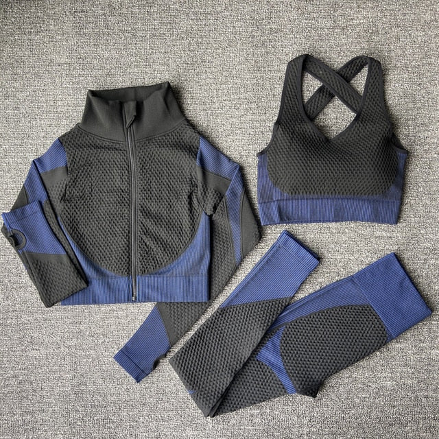 Seamless Yoga Sets Female Sport Gym suits Wear Running Clothes Fitness Sport