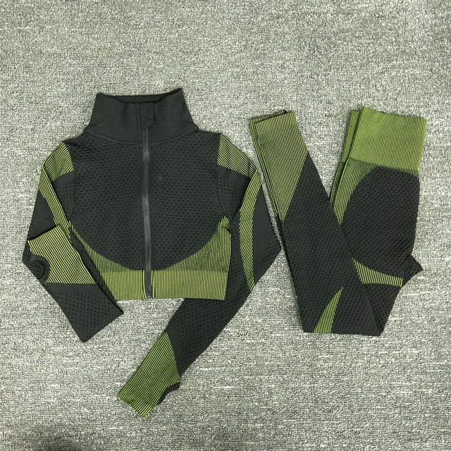 Seamless Yoga Sets Female Sport Gym suits Wear Running Clothes Fitness Sport