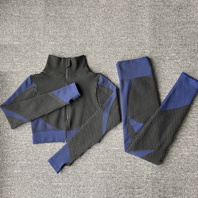 Seamless Yoga Sets Female Sport Gym suits Wear Running Clothes Fitness Sport