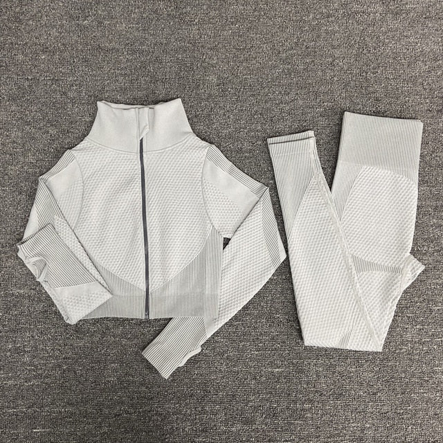 Seamless Yoga Sets Female Sport Gym suits Wear Running Clothes Fitness Sport