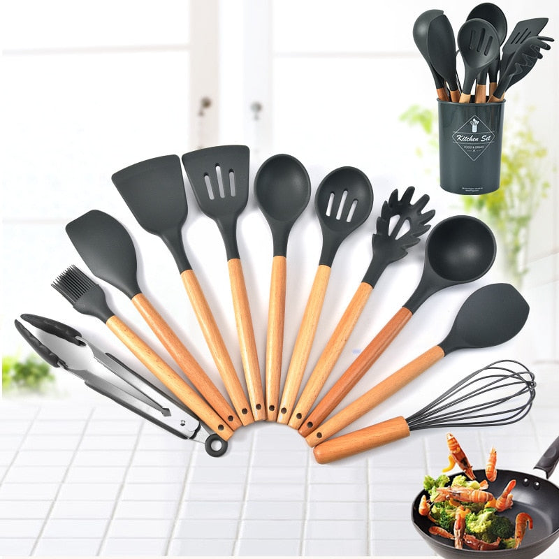 Silicone Cooking Tools Set Premium Silicone Kitchen Cooking Utensils