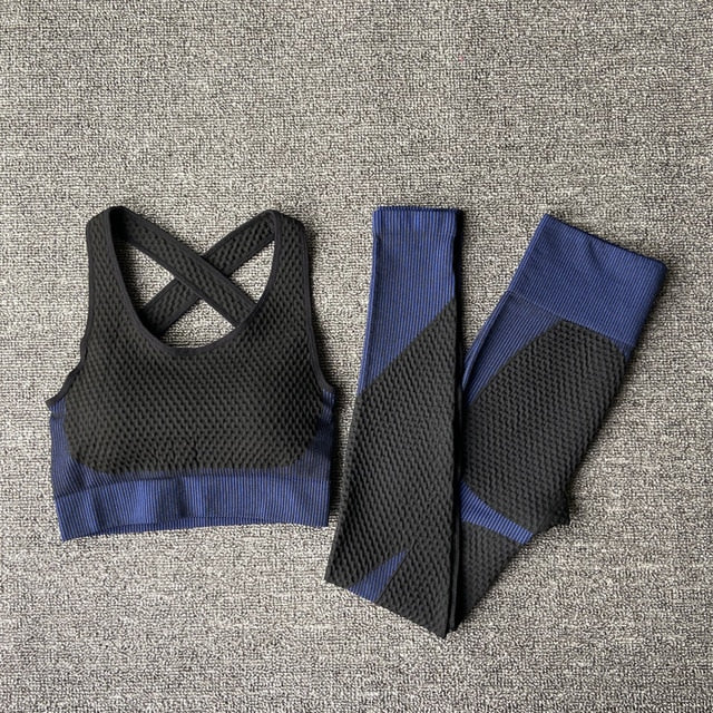 Seamless Yoga Sets Female Sport Gym suits Wear Running Clothes Fitness Sport