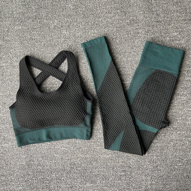 Seamless Yoga Sets Female Sport Gym suits Wear Running Clothes Fitness Sport