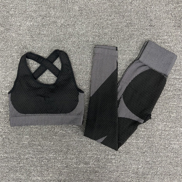Seamless Yoga Sets Female Sport Gym suits Wear Running Clothes Fitness Sport