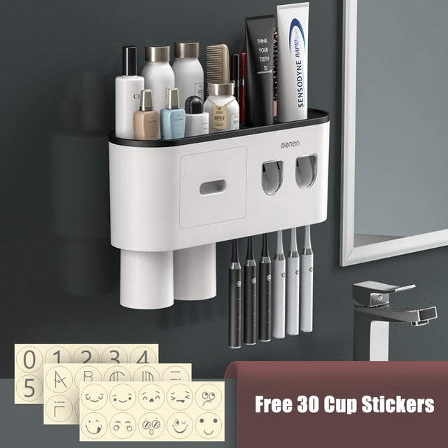 Bathroom Accessories Toothbrush Holder Automatic Toothpaste Dispenser