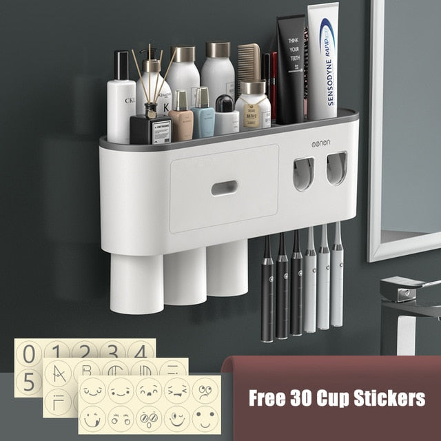 Bathroom Accessories Toothbrush Holder Automatic Toothpaste Dispenser