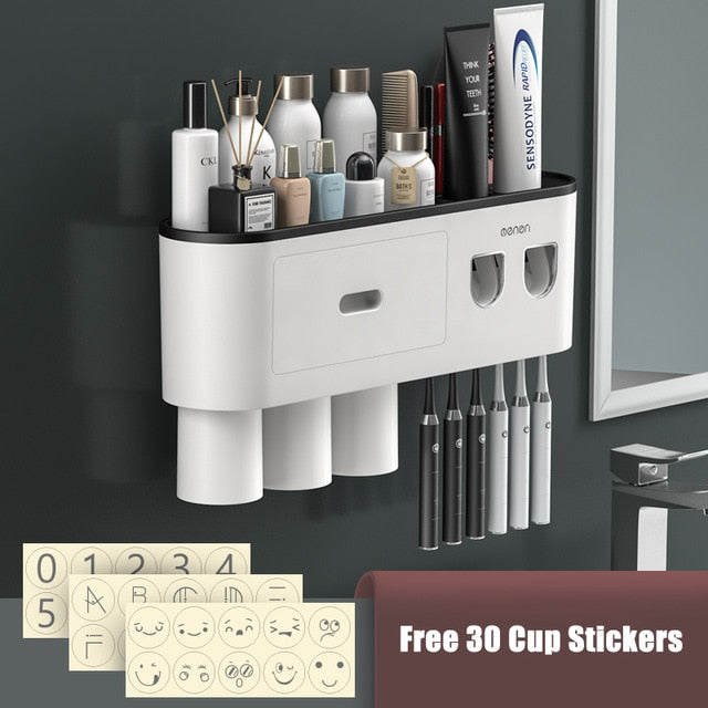 Bathroom Accessories Toothbrush Holder Automatic Toothpaste Dispenser