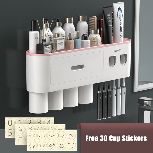 Bathroom Accessories Toothbrush Holder Automatic Toothpaste Dispenser
