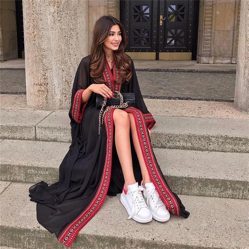 Sexy Through Embroidered Long Kimono Cardigan Plus Size Tunic