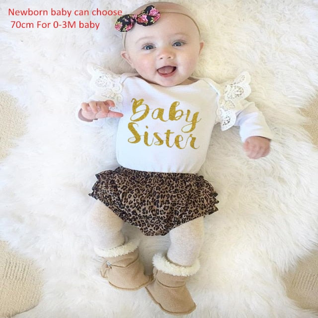 Newborn Infant Baby Girl Romper Jumpsuit With Underwear Short Sleeve suit