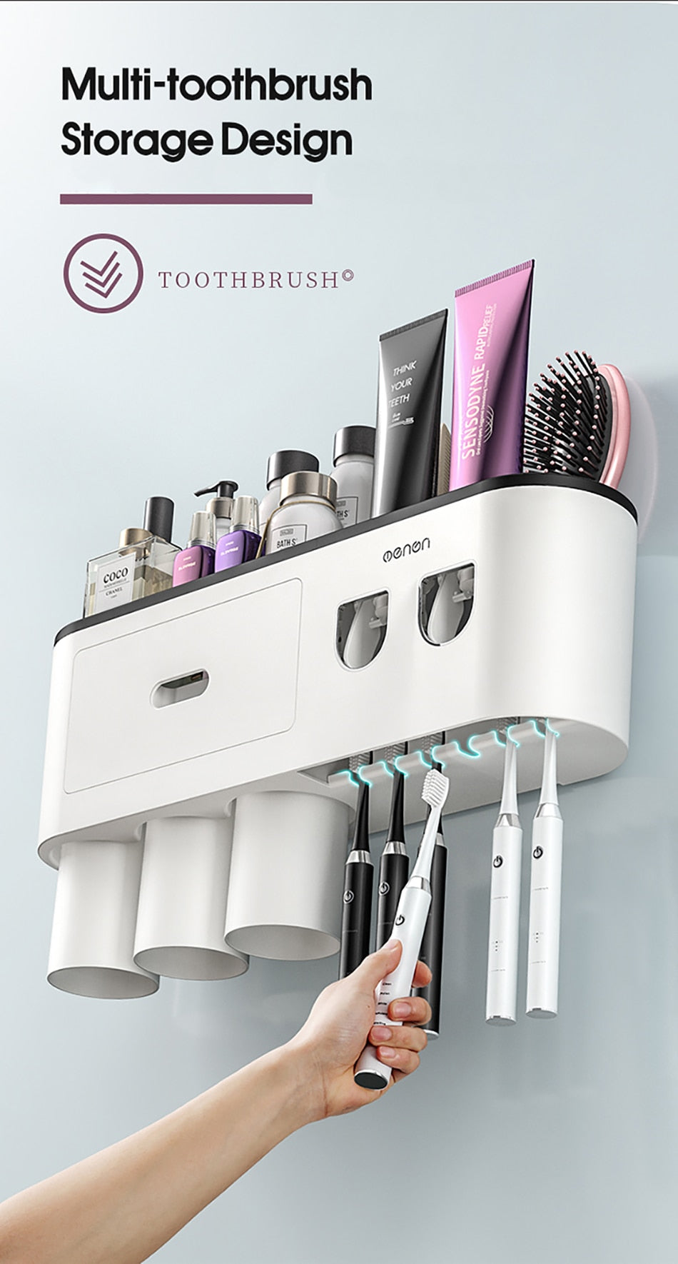 Bathroom Accessories Toothbrush Holder Automatic Toothpaste Dispenser