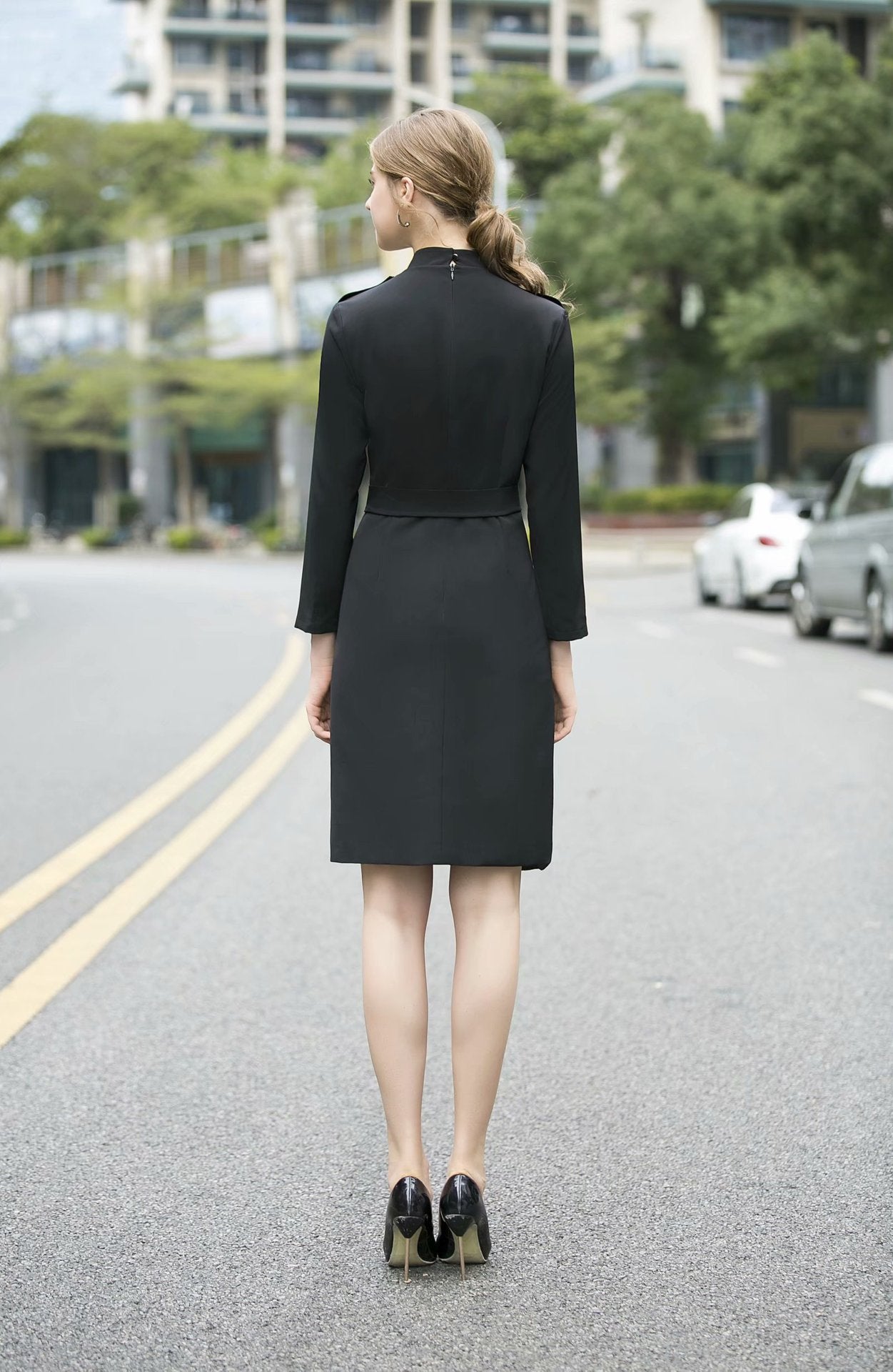 Fashion Designer dress Fall Winter Stand collar Embroidery Elegant Asymmetrical Coat