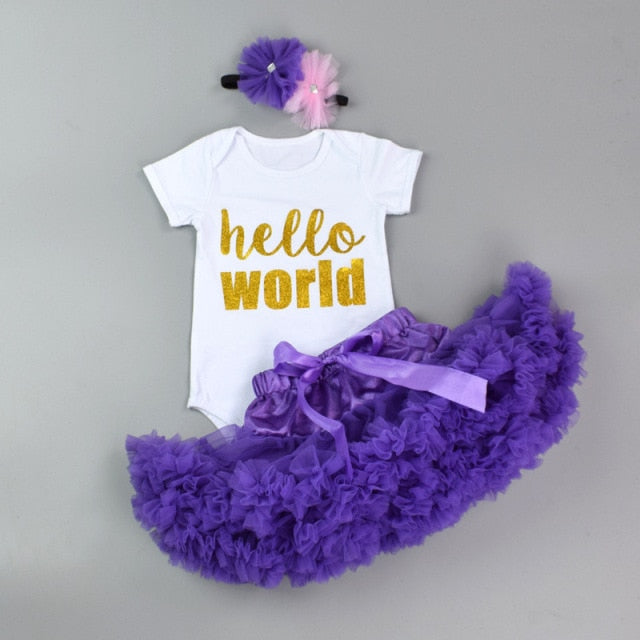 Newborn Infant Baby Girl Romper Jumpsuit With Underwear Short Sleeve suit