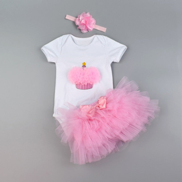 Newborn Infant Baby Girl Romper Jumpsuit With Underwear Short Sleeve suit