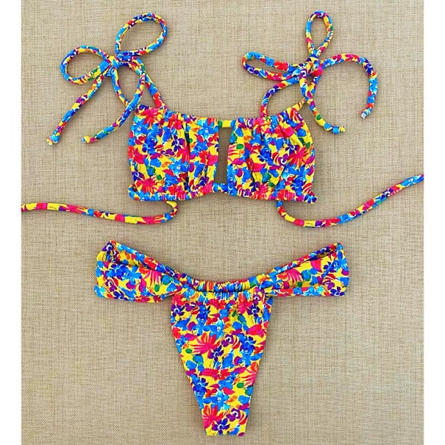 Sexy Bikini Swimwear Women Push Up Swimsuit Bandage Bikini Set Brazilian
