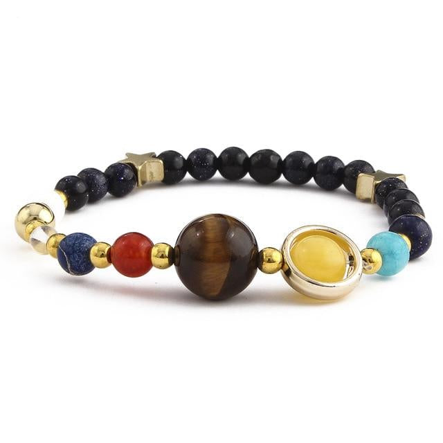 Universe Planets Beads Bangles & Bracelets Fashion Jewelry Natural Solar System - GigaWorldStore