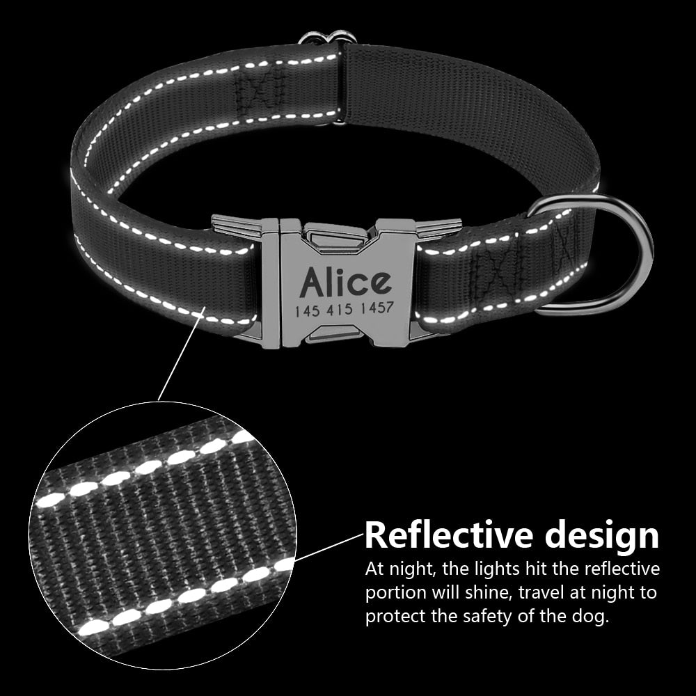 Personalized Pet Collar Reflective - GigaWorldStore