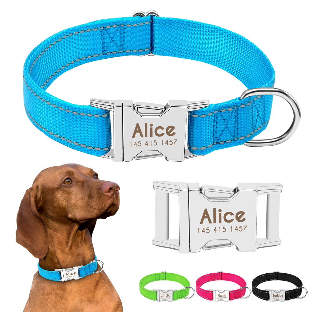 Personalized Pet Collar Reflective - GigaWorldStore