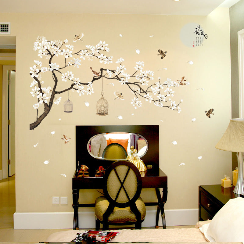 Tree Wall Stickers Birds Flower -Home Decor Wallpapers - GigaWorldStore