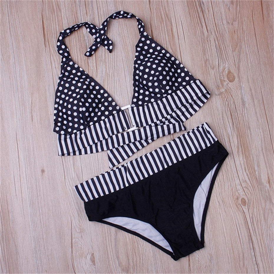 Bikinis Bandage Swimming Women Push Up Dot Swimsuit Women Bathing Suit Brazil