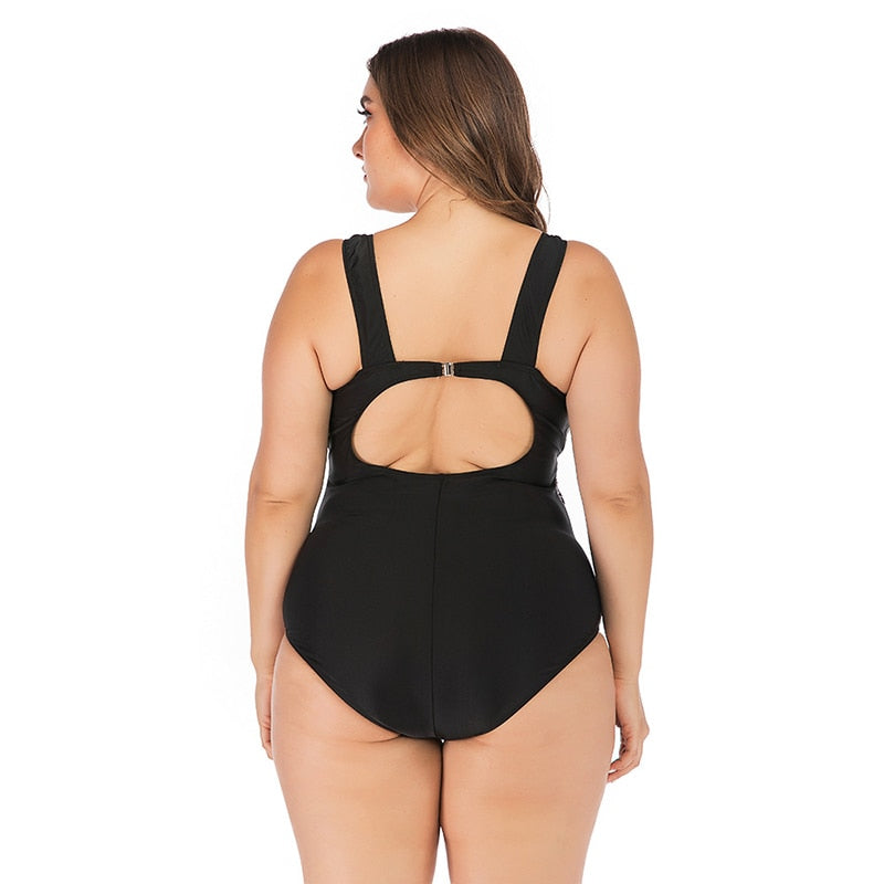Leopard/Zebra One Piece Swimsuit Push Up Big Breast Women Swimwear Plus Size