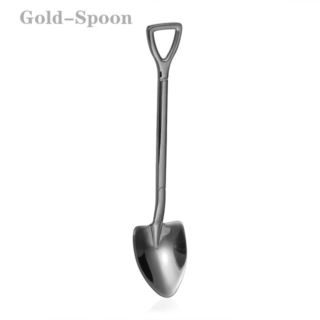 Hot Shovel Shape Ice Cream Spoon&Fork Tool Kitchen Accessories