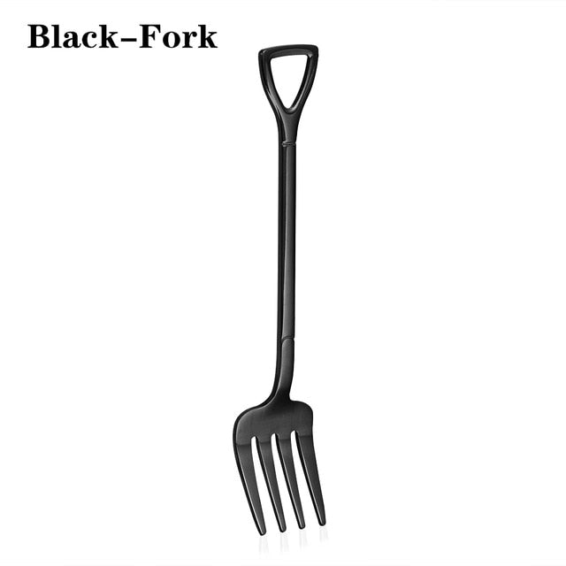 Hot Shovel Shape Ice Cream Spoon&Fork Tool Kitchen Accessories