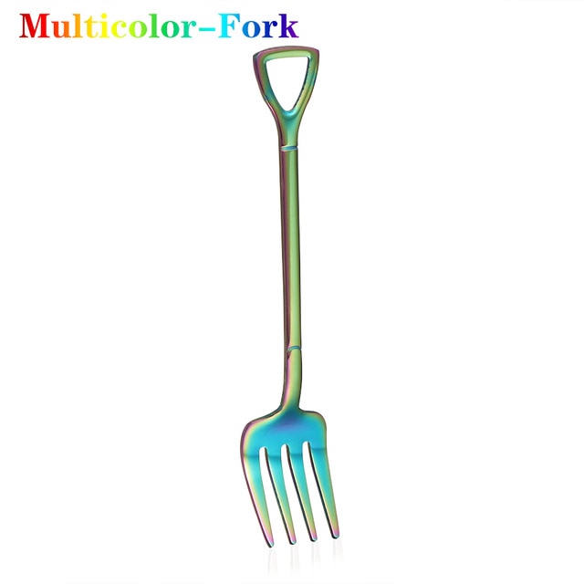 Hot Shovel Shape Ice Cream Spoon&Fork Tool Kitchen Accessories