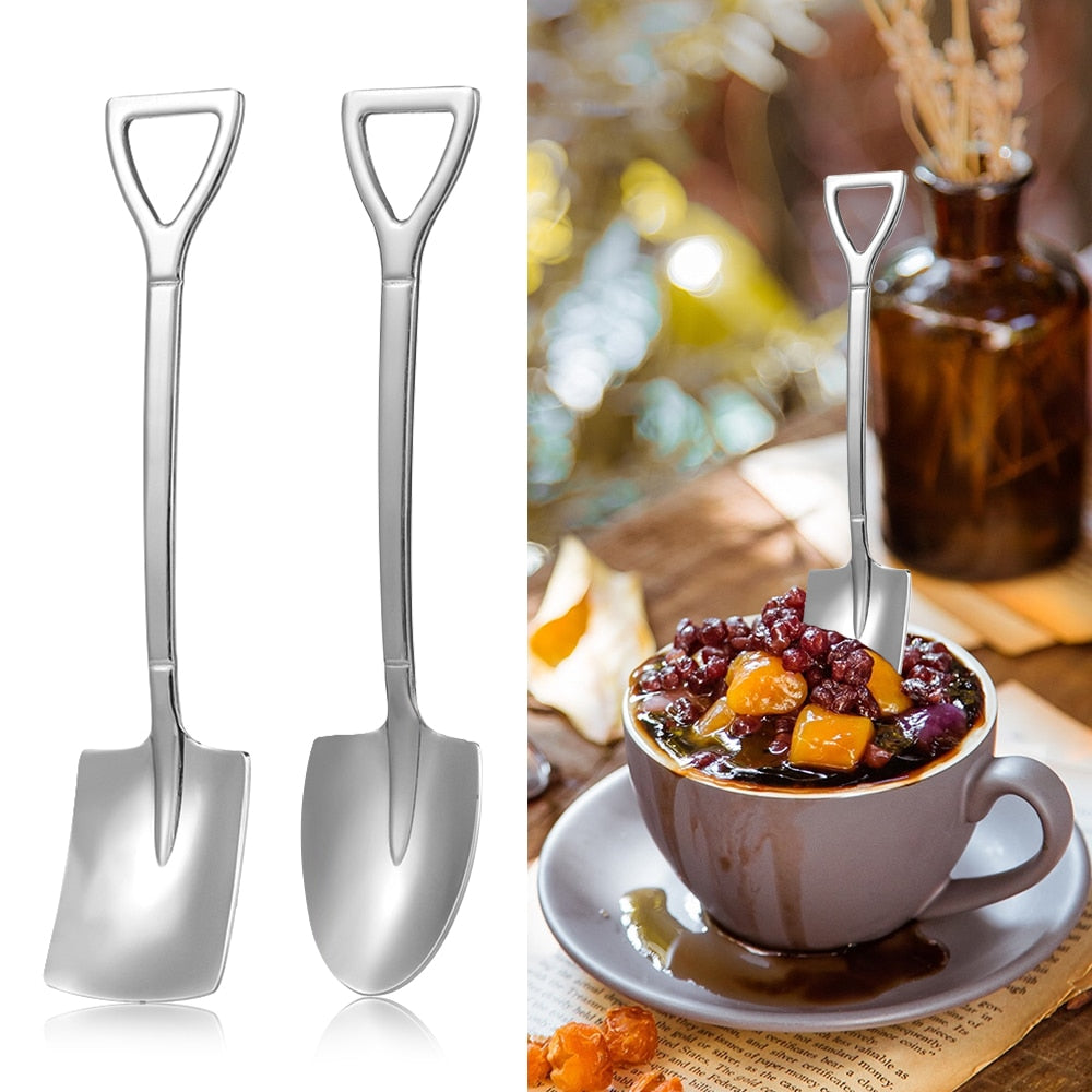 Hot Shovel Shape Ice Cream Spoon&Fork Tool Kitchen Accessories