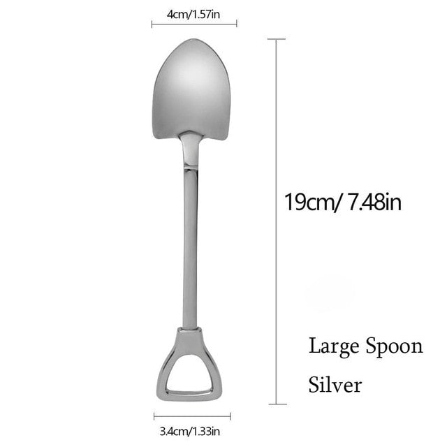 Hot Shovel Shape Ice Cream Spoon&Fork Tool Kitchen Accessories