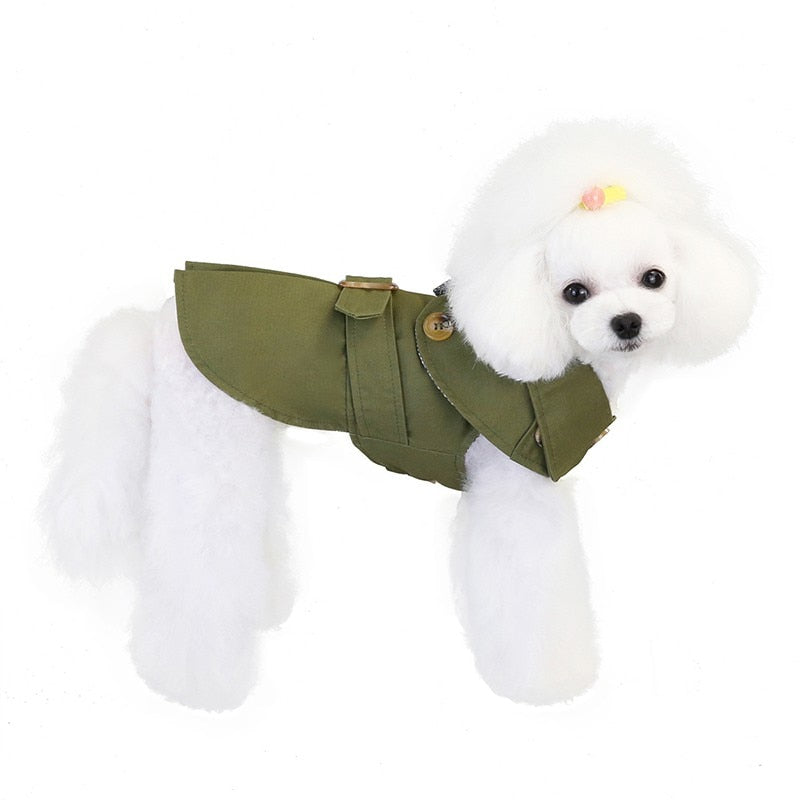 Ropa para mascotas de estilo británico Chaqueta gruesa Abrigo Sudaderas con capucha para perros pequeños Gatos