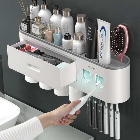 Bathroom Accessories Toothbrush Holder Automatic Toothpaste Dispenser