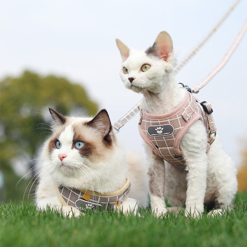 Harness Reflective Puppy Kitten Collars Mesh Vest Adjustable Small Dog Cat Leash